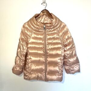 Sam Edelman pink packable puffer jacket, down fill, pockets small